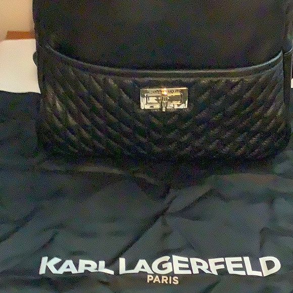 Karl Lagerfeld black backpack. main image 5